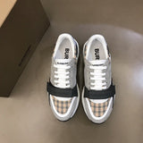 Burberry Grey Ankle Strap Heels - Full Silhouette View