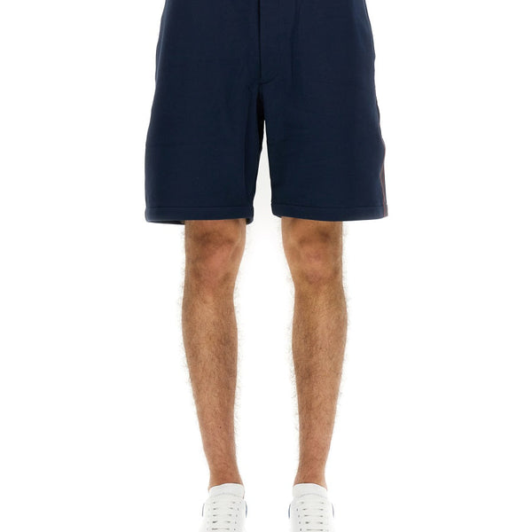 Alexander McQueen Shorts? Alexander Mcqueen Men Bermuda Shorts With Selvedge Logo Band Premium Designer Casual Shorts