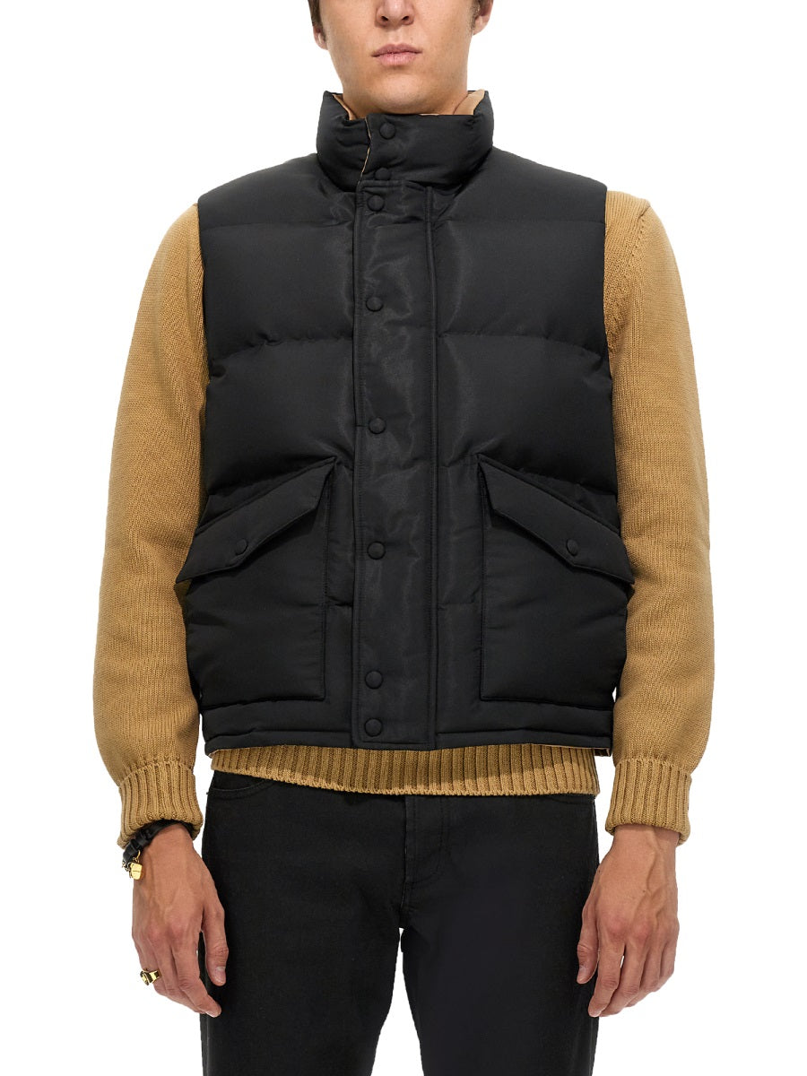 Alexander McQueen Vests? Alexander Mcqueen Men Graffiti Logo Print Down Vest Luxury Casual Designer Gilet