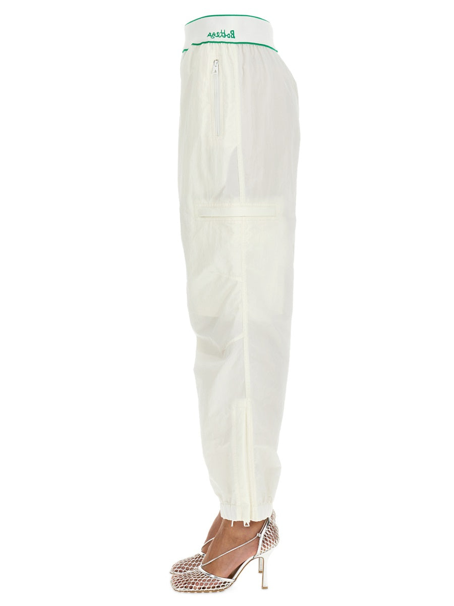Bottega Veneta premium pants detail and craftsmanship close-up