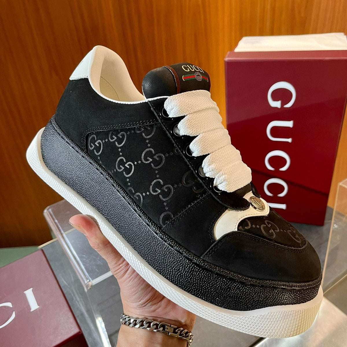 Gucci Shoes- Gucci Screener Trainers Premium Designer Casual Shoes