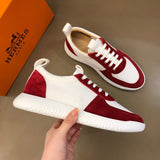 Hermès Chocolate Brown Low-Top Sneakers - Front View