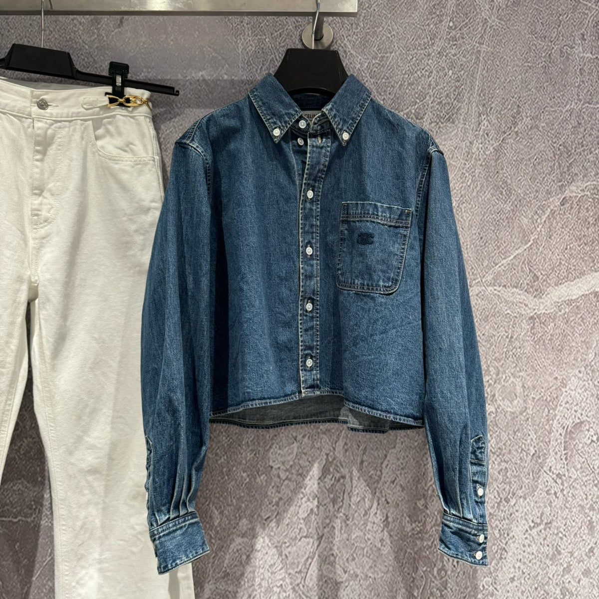 Tops- Miu M Denim Shirt Premium Designer Casual Top
