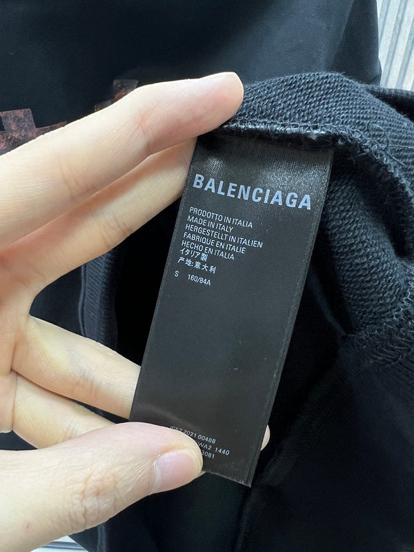 Close-up of Balenciaga designer clothing craftsmanship