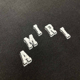 Close-up of Amiri t-shirt craftsmanship