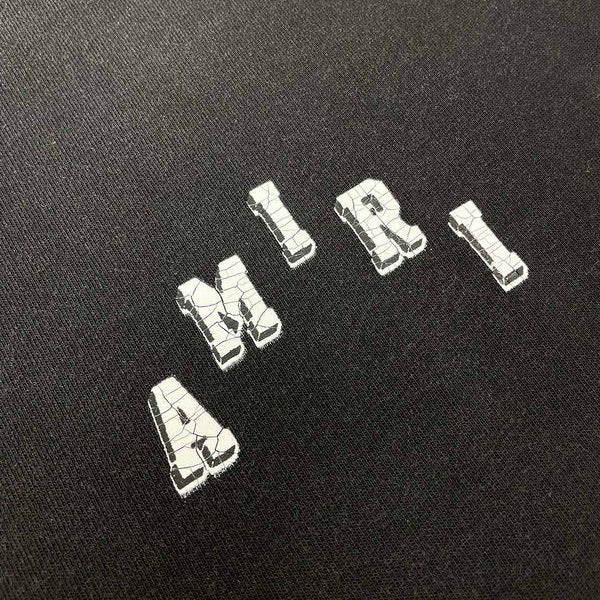 Close-up of Amiri t-shirt craftsmanship