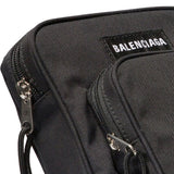 Close-up of Balenciaga crossbody hardware and fine stitching