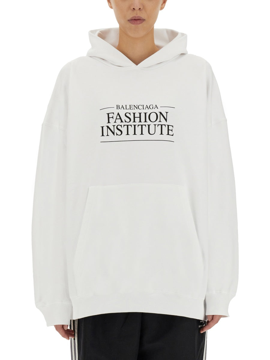 Balenciaga Hoodies- BALENCIAGA Large Fit Fashion Institute Sweatshirt Premium Designer Casual Hoodie