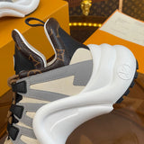Louis Vuitton Chocolate Brown Combat Boots - Close-Up Texture View