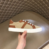 Hermès Nude Low-Top Sneakers - Angled View