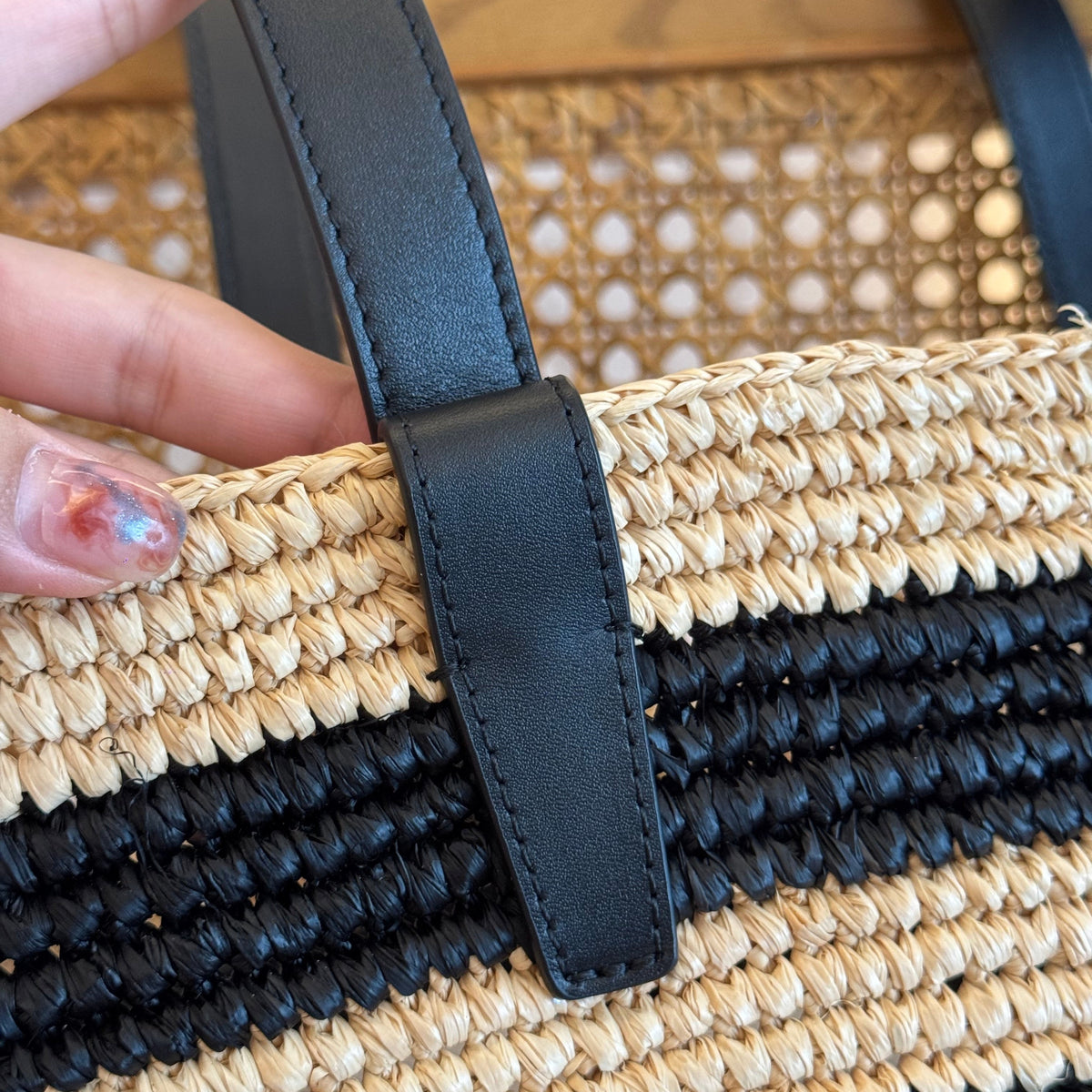 Bags- Cel Striped Couffin Panier Bag Premium Designer Shoulder Bag