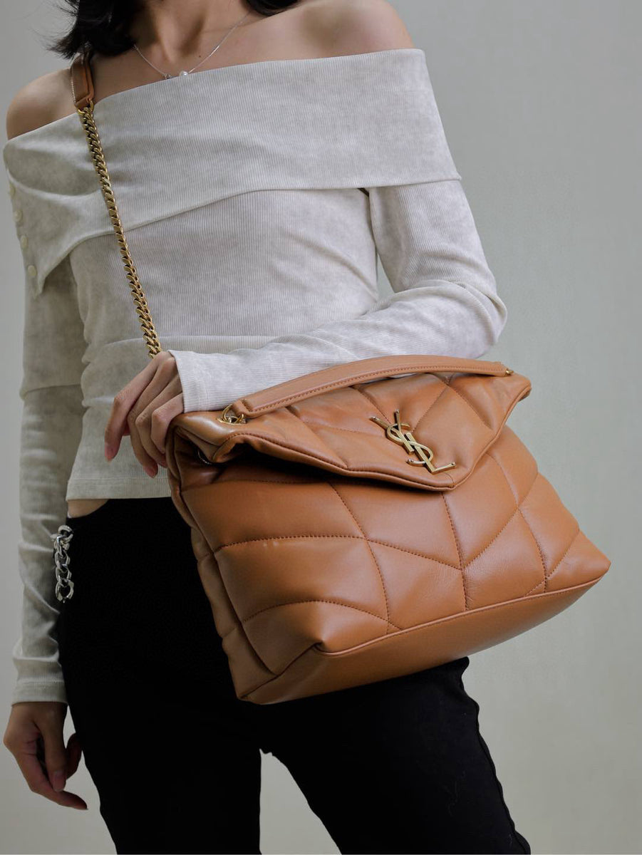 Saint Laurent Bags- Saint Laurent Loulou Medium Puffer Bag Elegant Everyday Designer Handbag