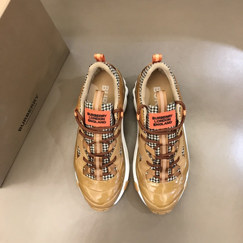 Burberry White High-Top Sneakers - Back View