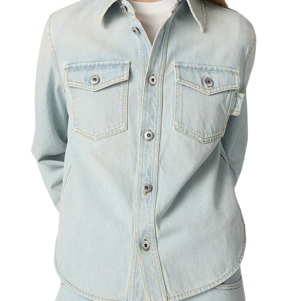 Bottega Veneta Tops? Bottega Veneta Women Extra Bleach Denim Shirt Elegant Everyday Designer Top