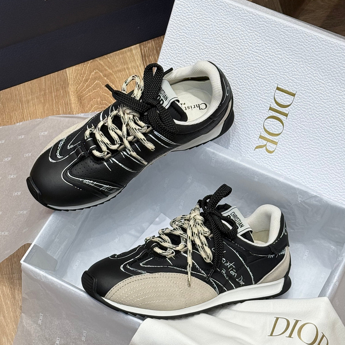 Dior Shoes- Dior D-sketch Sneaker Premium Designer Casual Shoes