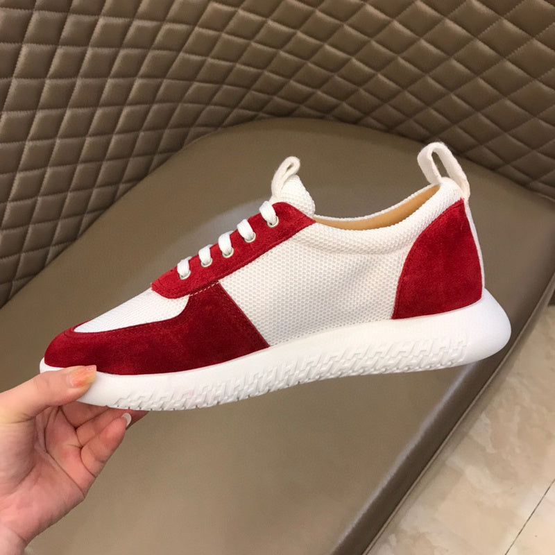 Hermès Chocolate Brown Low-Top Sneakers - Toe Detail View