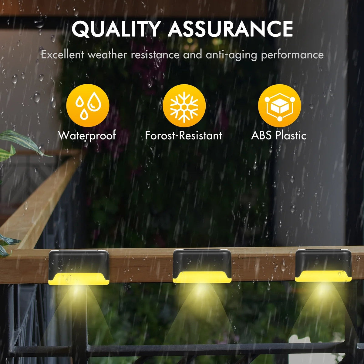 4 Pack Solar Deck Lights Outdoor