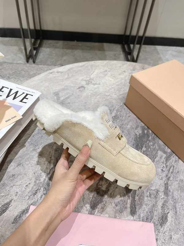 Close-up of Miu Miu shoes craftsmanship