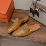 Hermès Beige Slingback Heels - Lifestyle Styling Shot