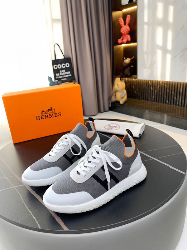 Hermès Beige Slip-On Sneakers - Lifestyle Styling Shot