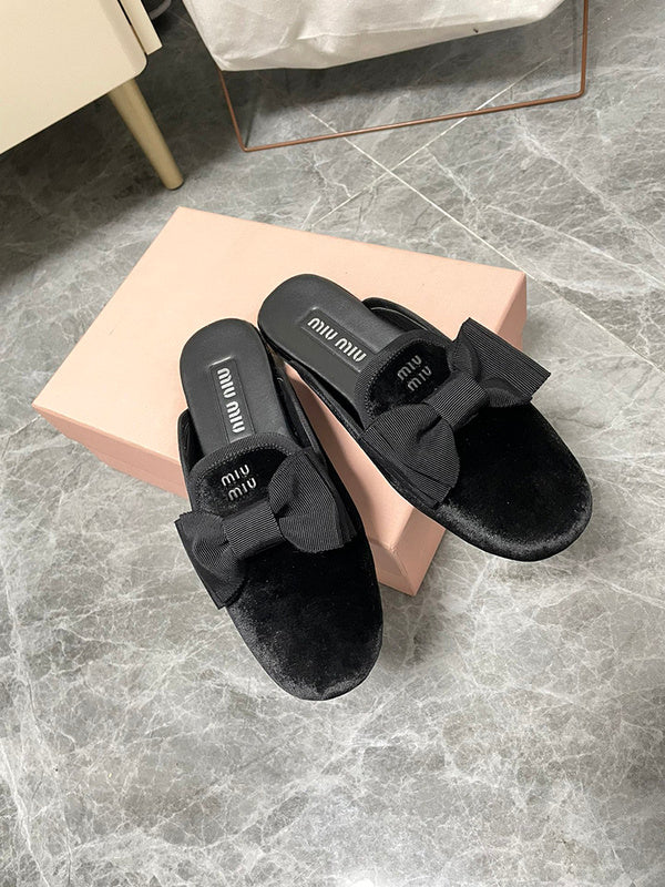 Close-up of Miu Miu shoes craftsmanship