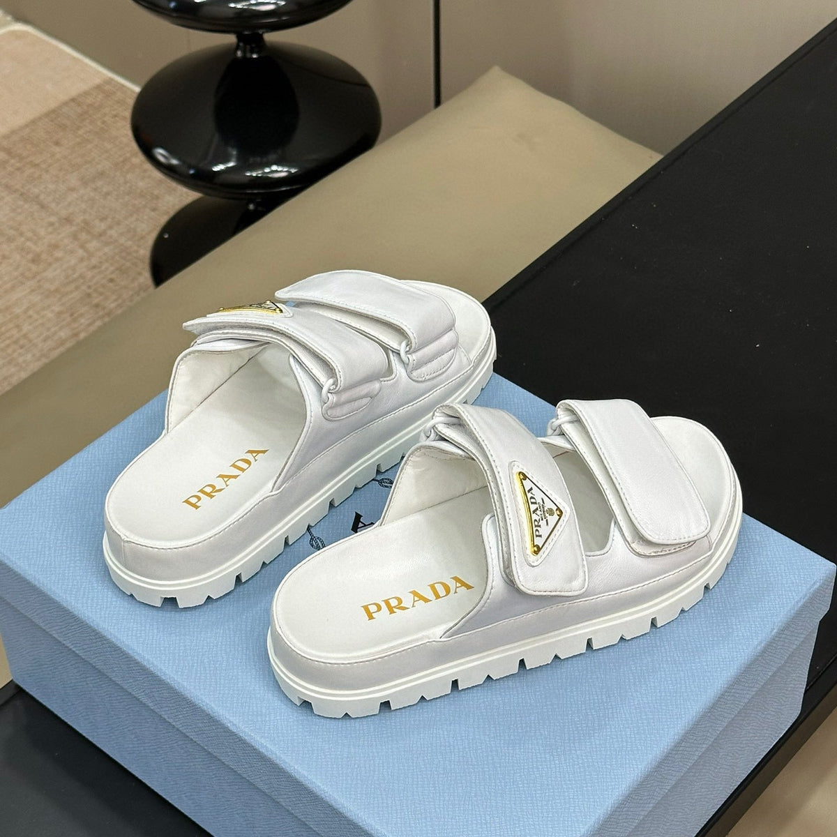 Shoes- Pd Nappa Leather Slides Comfortable Everyday Designer Shoes