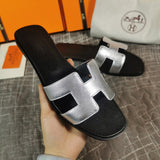 Hermès Tan Flat Thong Sandals - Back View