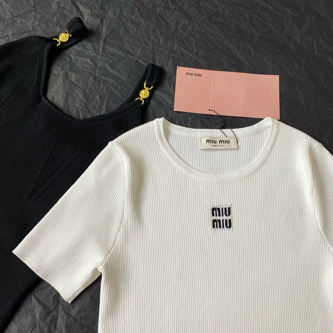 Tops- Miu M Top Elegant Everyday Designer Top