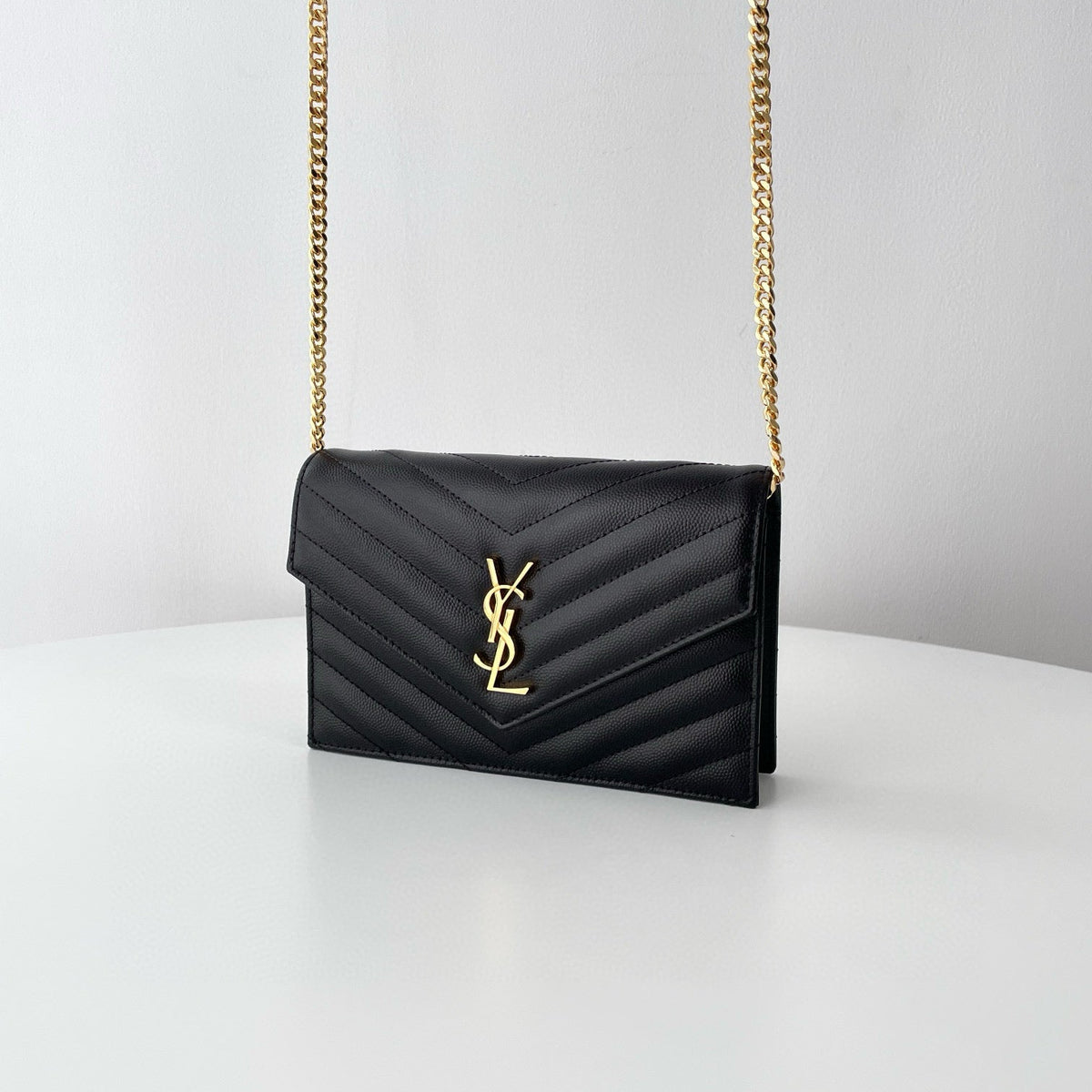 Saint Laurent Wallets- Saint Laurent Cassandre Envelope Wallet On Chain Premium Leather Designer Wallet