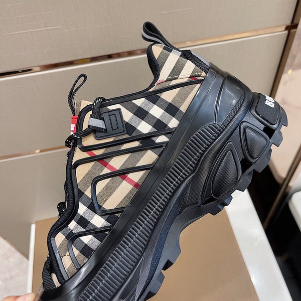 Burberry Black Loafer Flats - Angled View