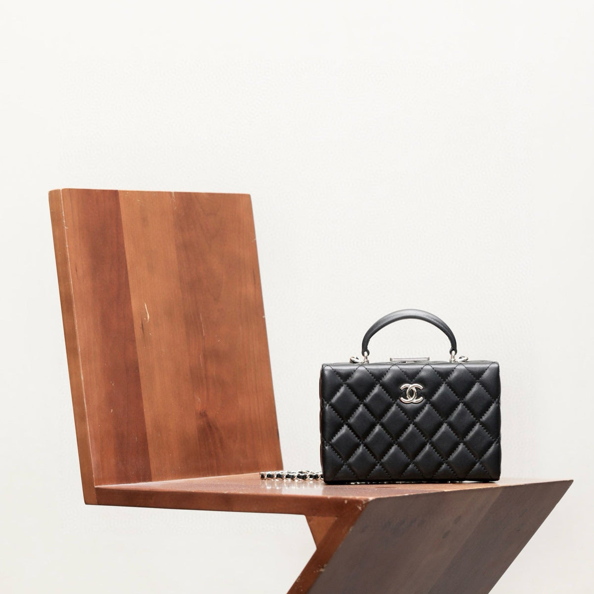 Chanel Small Box Chain Bag detail shot – authentic designer craftsmanship