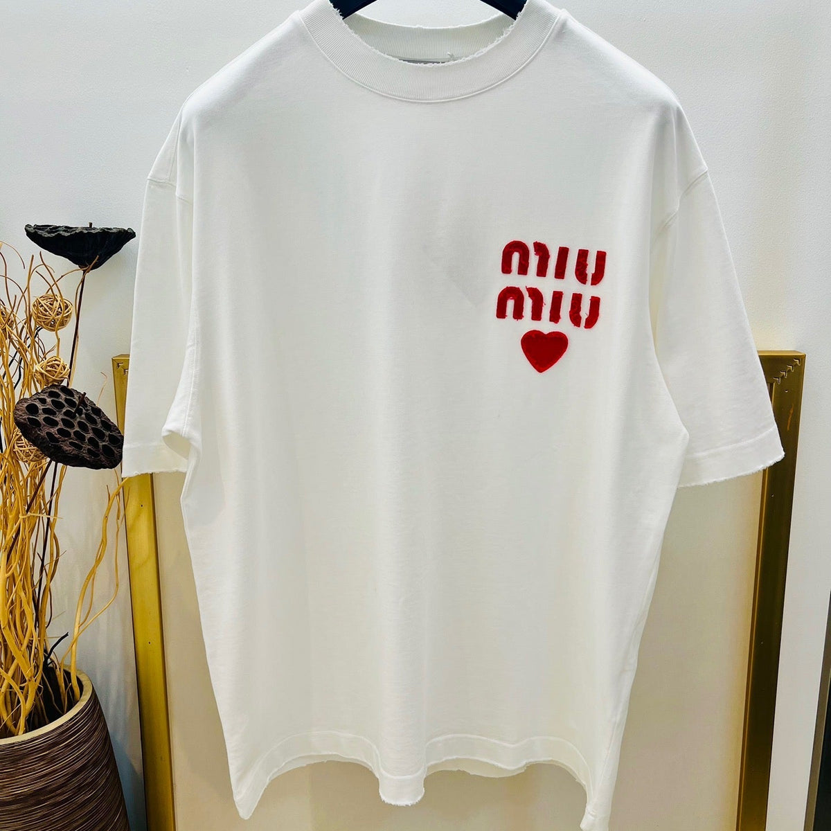 T-Shirts- Miu M T-shirt Nd Casual Everyday Designer Tee