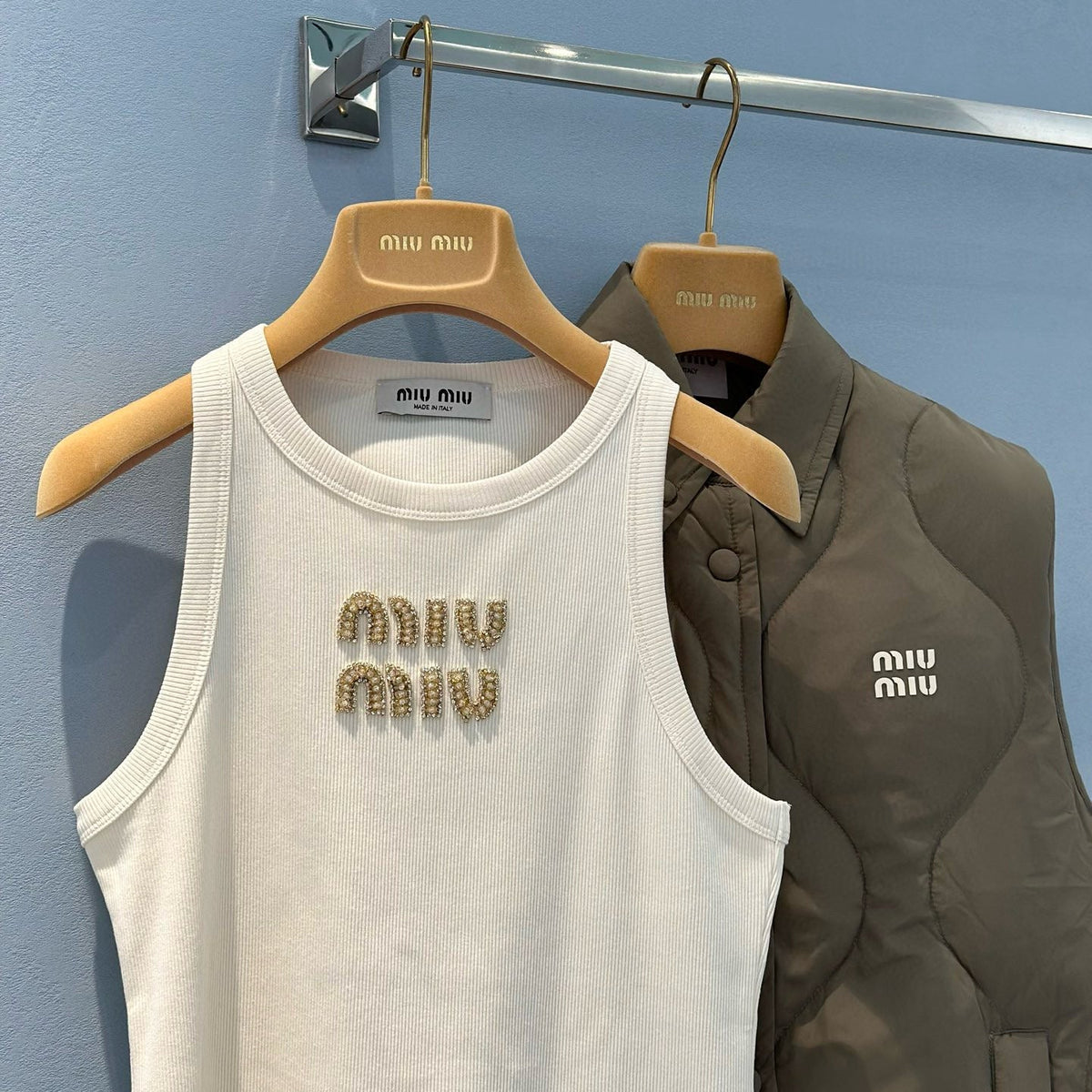 Tops- Miu M Tank Top Premium Designer Casual Top