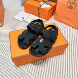 Hermes sandals Style 217 - close-up of bold signature style