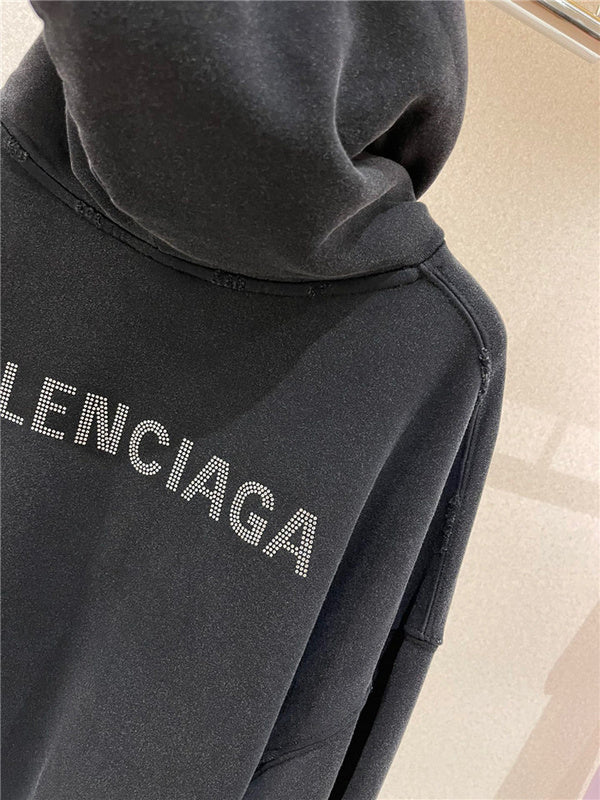 Close-up of Balenciaga designer clothing craftsmanship