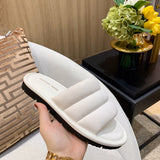 Balenciaga Grey Flat Thong Sandals - Lifestyle Styling Shot