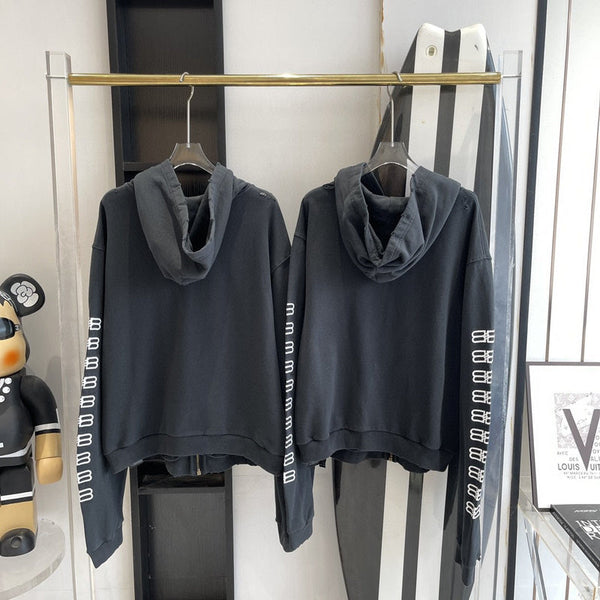 Close-up of Balenciaga designer clothing craftsmanship