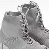 Balenciaga Camel Knee-High Boots - Toe Detail View