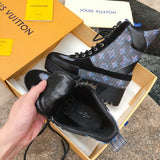 Close-up of Louis Vuitton shoes craftsmanship