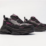 Balenciaga Black Chunky Platform Sneakers - Angled View
