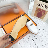Hermès Beige Espadrille Wedge Sandals - Back View