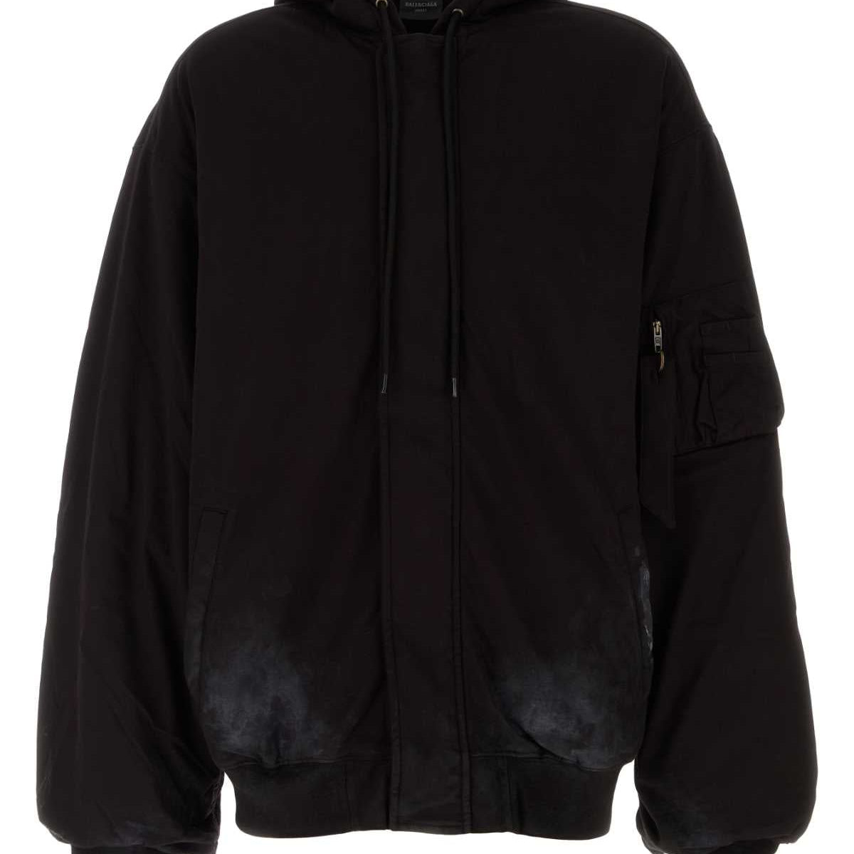 Balenciaga Jackets? BALENCIAGA Oversized Cotton Padded Bomber Hoodie for Men Premium Casual Designer Jacket