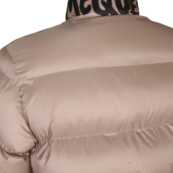 Alexander McQueen Jackets? Alexander Mcqueen Men Graffiti Logo Print Down Jacket Luxury Designer Outerwear Jacket