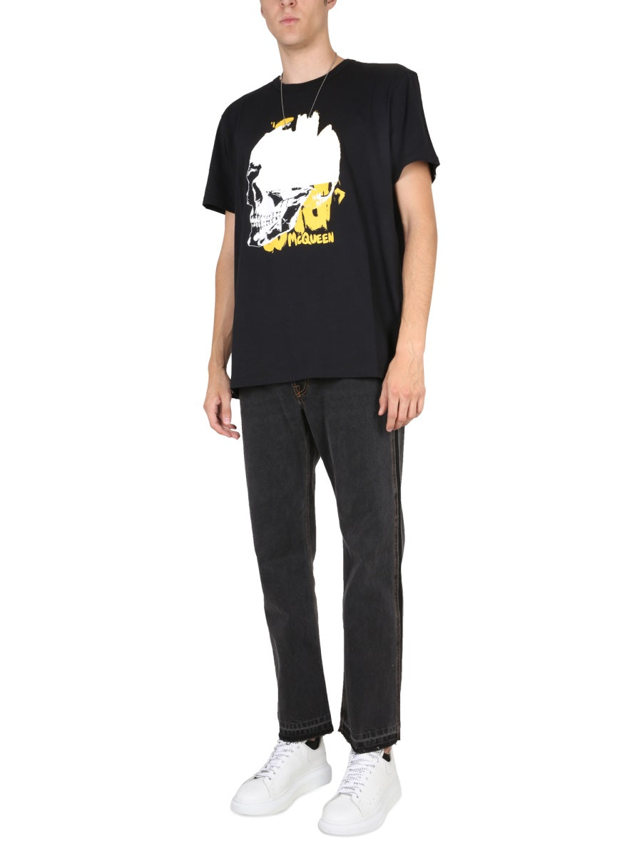 Alexander McQueen Jeans? Alexander Mcqueen Men Raw Cut Jeans Classic Everyday Designer Jeans
