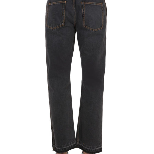 Alexander McQueen Jeans? Alexander Mcqueen Men Raw Cut Jeans Classic Everyday Designer Jeans