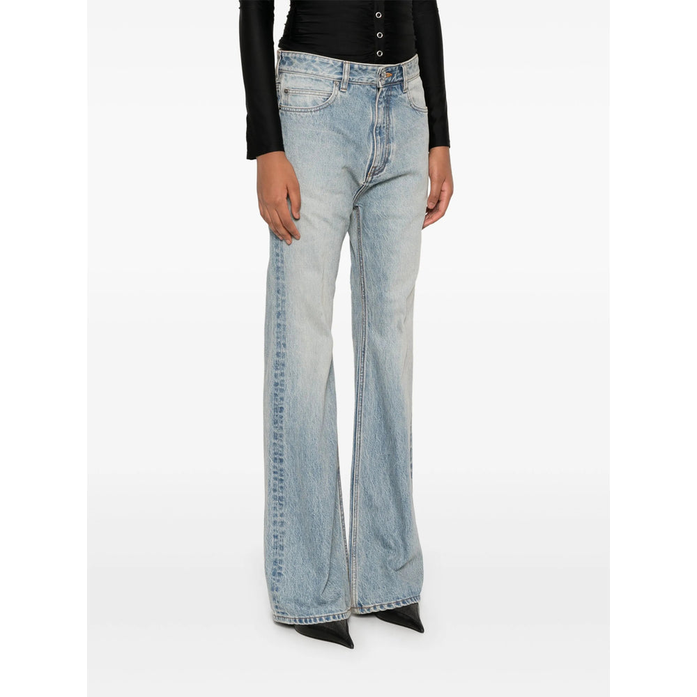 Balenciaga Jeans? Balenciaga Blue Denim - Flared Jeans Women Premium Designer Denim Jeans