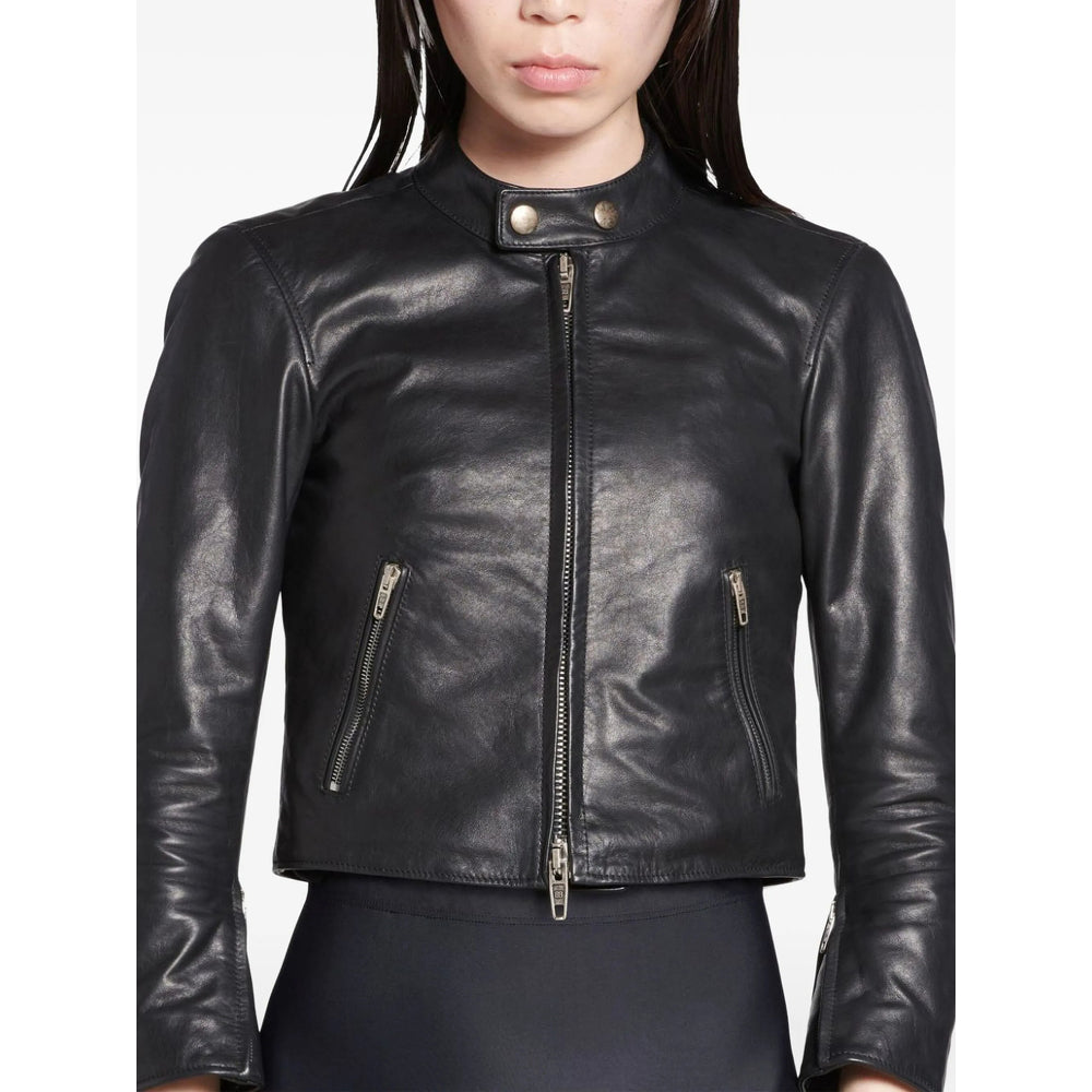 Balenciaga Jackets? Balenciaga Black Jackets - Leather Jackets Women Luxury Designer Outerwear Jacket