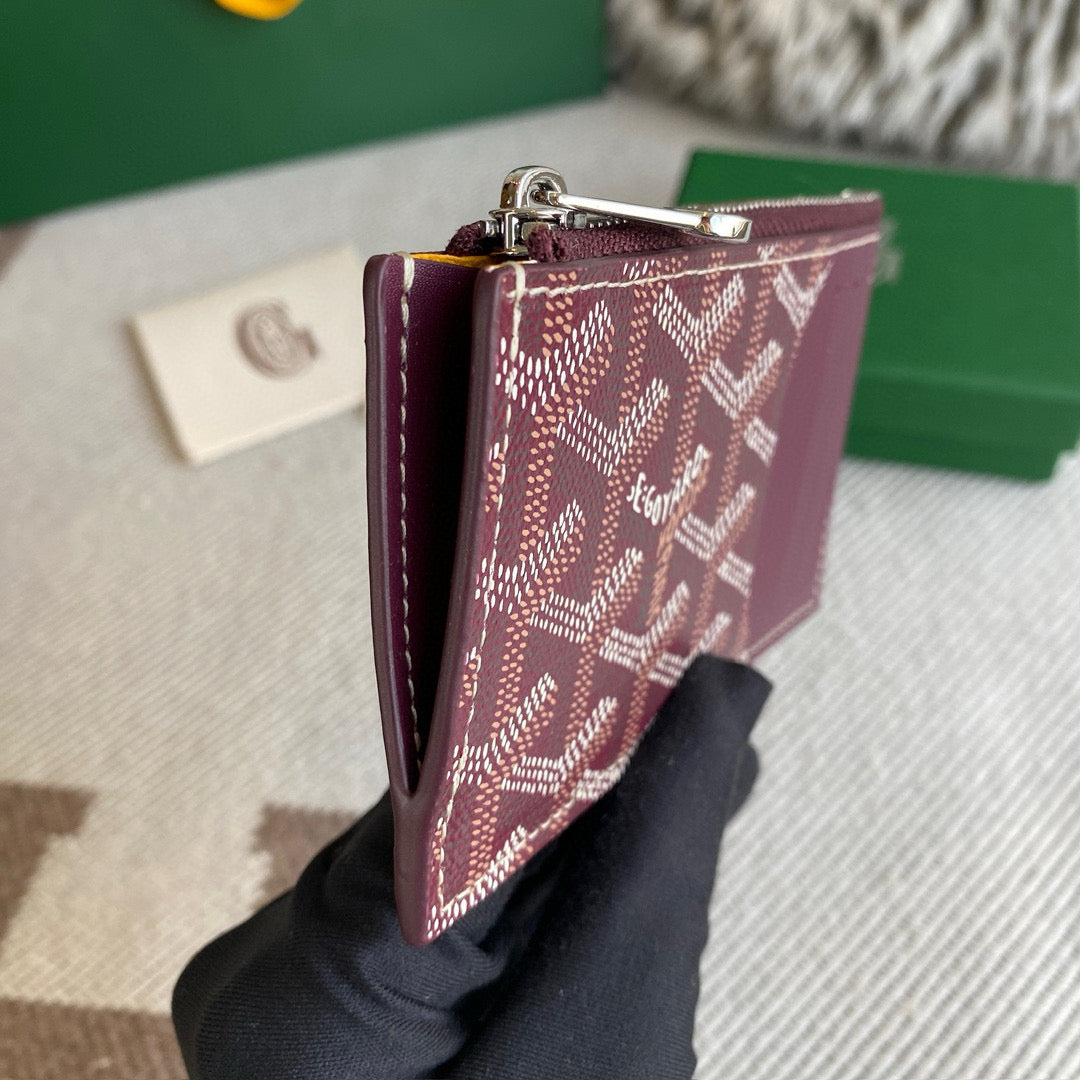 Wallets- Goya Bourbon Card Holder Elegant Everyday Leather Wallet