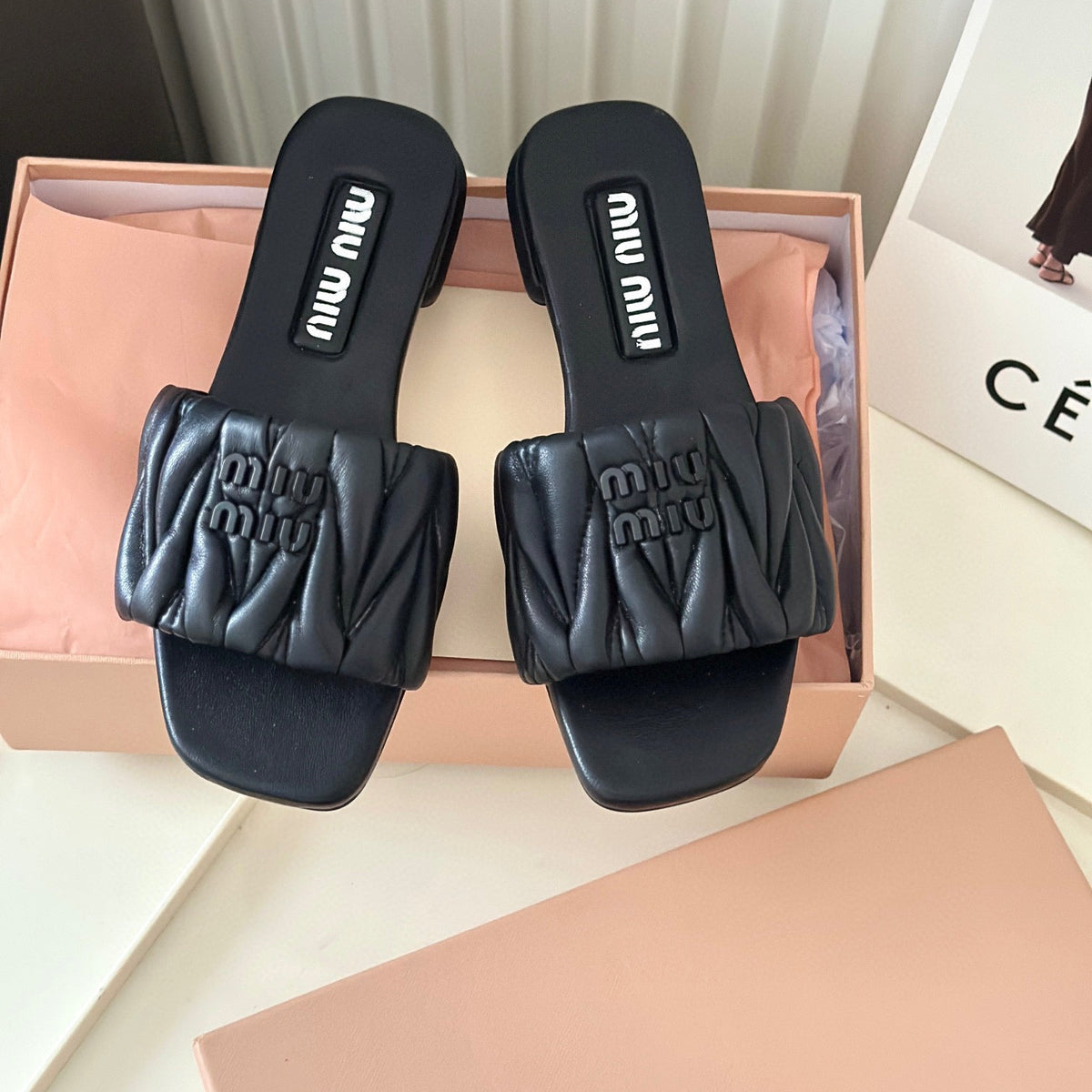 Shoes- Miu M Sandals Premium Designer Casual Shoes