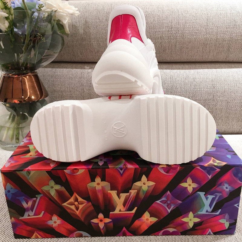 Close-up of Louis Vuitton shoes craftsmanship